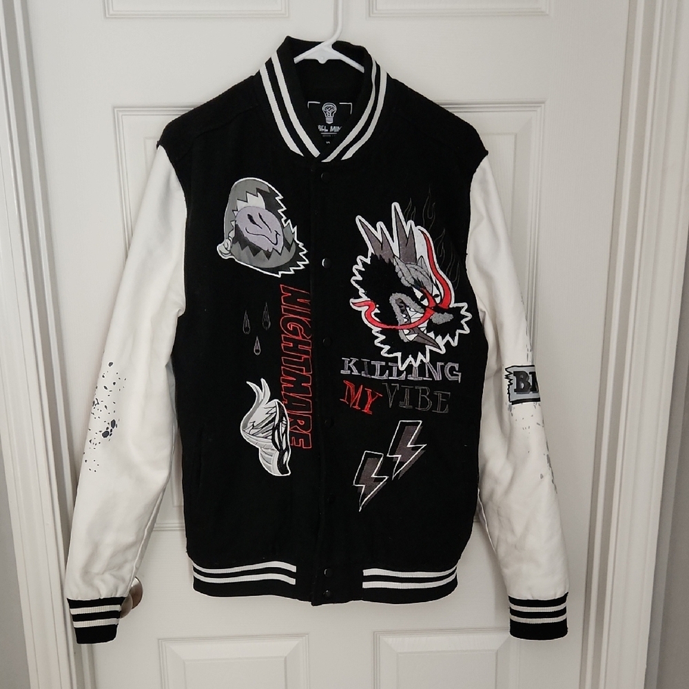 Patched Varsity Molten Jacket Size Medium